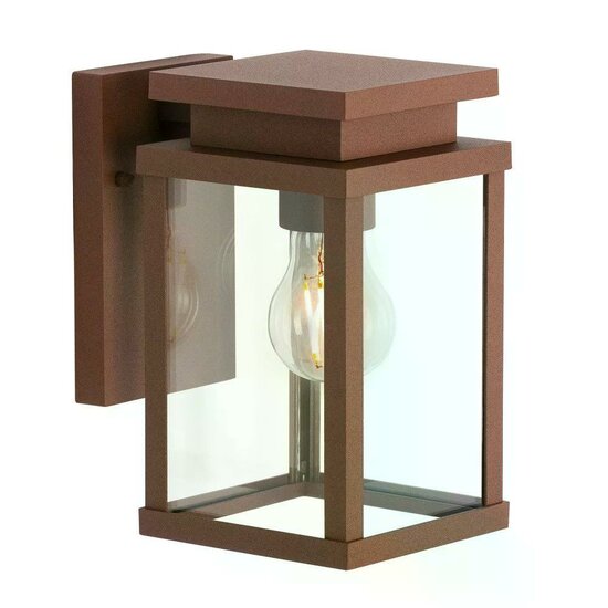Cortenkleurige Jersey M buitenwandlamp van aluminium en glas