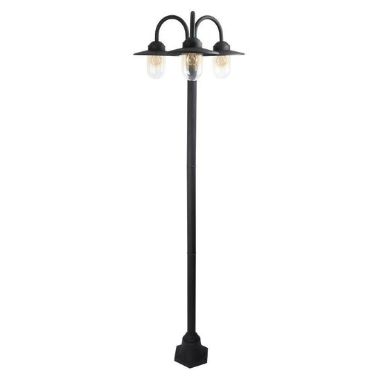 Lantaarnpaal Dolce Retro triple Zwart 217cm