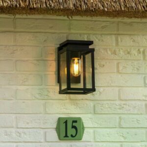 Zwarte Jersey M buitenwandlamp met bewegingssensor