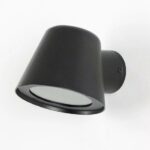 Matzwarte Vita Cup buitenwandlamp met ronde kap