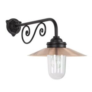 Wandlamp Ardennes Zwart-koper