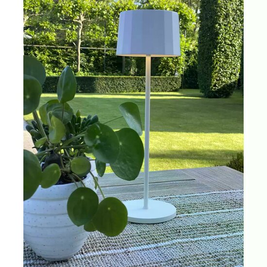 KS Lido oplaadbare tafellamp | Wit | H35cm