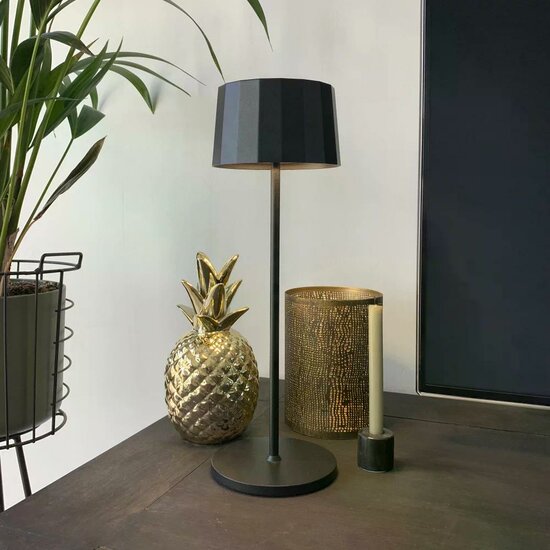 KS Lido oplaadbare tafellamp | Zwart | H35cm