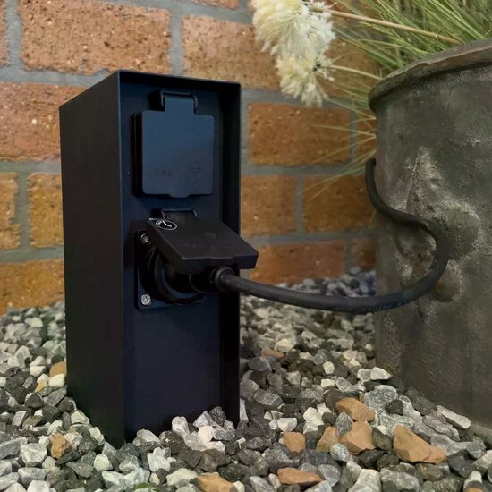 Außensteckdose Charge 2 Schwarz