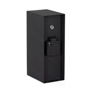 Buitenstopcontact Charge Sensor Zwart Met sensor