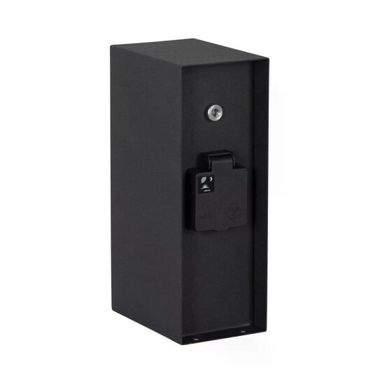Outdoor socket Charge Sensor Black with sensor