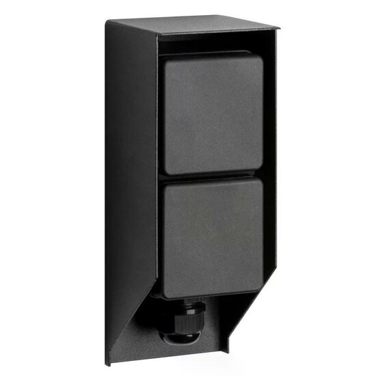 Buitenstopcontact Double Wall | Zwart – Image 2
