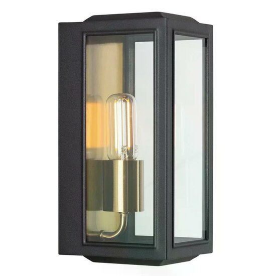 Wandlamp Residence | Zwart-messing