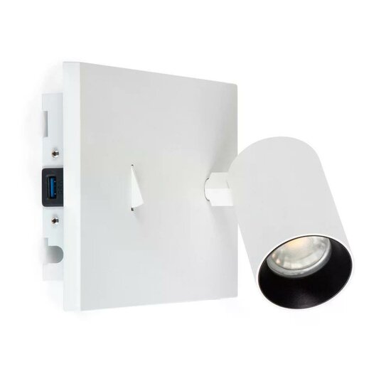 Mila wandlamp | wit | H: 22 cm | Met USB – Bild 2