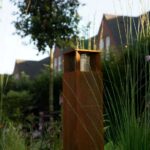 Staande buitenlamp Marina 70 square Corten