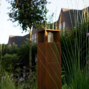 Staande buitenlamp Marina 70 square Corten