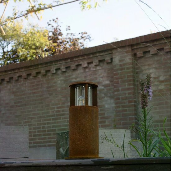 Standing outdoor lamp Marina 30 round Corten