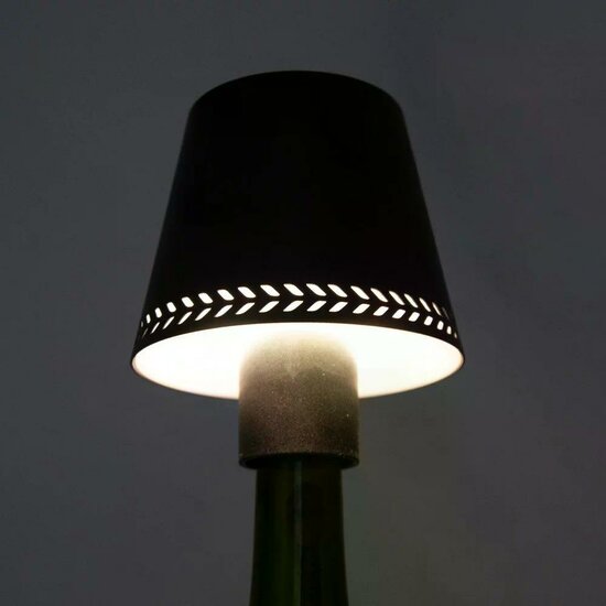 Vino tafellamp | Oplaadbaar | zwart | 12.50 cm - Afbeelding 3