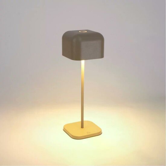 KS Cabo Medium Rechargeable Table Lamp | Grey-Beige | H30cm