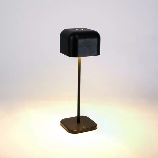 KS Cabo Medium oplaadbare tafellamp | Mat zwart | H30cm