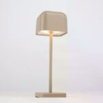 KS Cabo Small oplaadbare tafellamp | Grijs-beige | H20cm