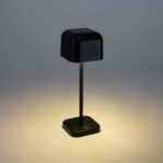 KS Cabo Small oplaadbare tafellamp | Mat zwart | H20cm