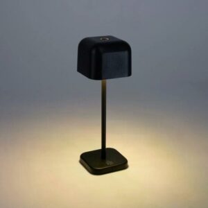 KS Cabo Small oplaadbare tafellamp | Mat zwart | H20cm