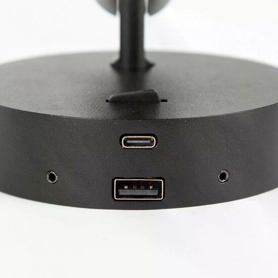 Viktor wandlamp | zwart | H: 11.50 cm | Met USB - Afbeelding 2