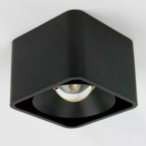 Lars Opbouwspot | zwart | 9 cm