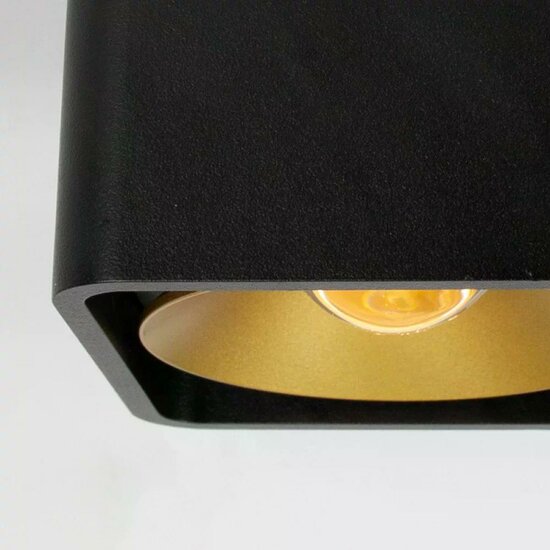 Lars opbouwspot | zwart/goud | 9 cm – Bild 2