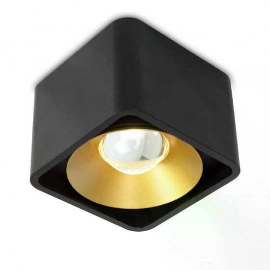 Lars opbouwspot | zwart/goud | 9 cm – Bild 3