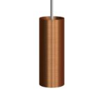 Metalen spotlamp E14 geborsteld koper