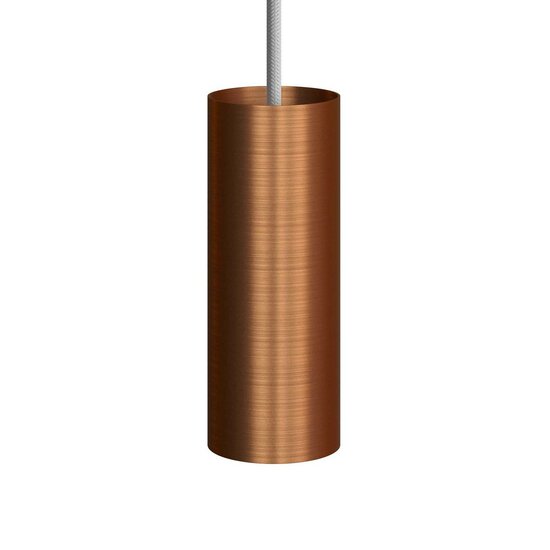 Metalen spotlamp E14 geborsteld koper