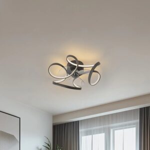 Plafondventilator Mandy zwart 55cm - Led dimbaar - Met afstandsbediening