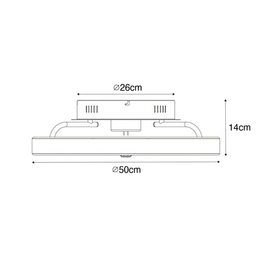 Plafondventilator Maddy zwart 50cm | Led dimbaar | Met afstandsbediening – Bild 4