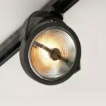 Mat zwarte 1-fase railspot Skaly voor AR111 GU10 lampen