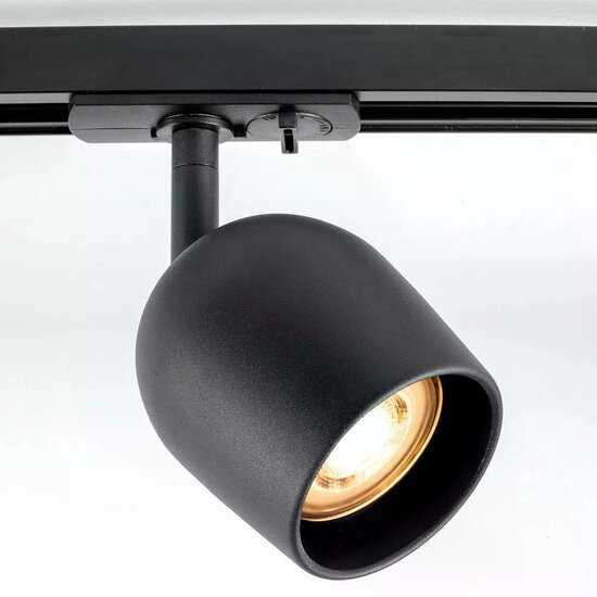 Zwarte 1-fase railspot Day met GU10 fitting