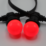 Ampoule colorée E27 1W Rouge Ø45 Compatible guirlande lumineuse
