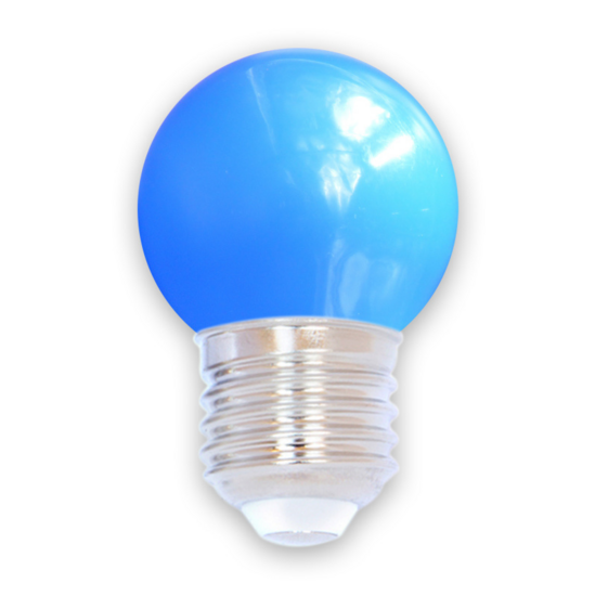 E27 gekleurde lamp | 1W | Blauw | Ø45 | Geschikt voor prikkabel – Image 3