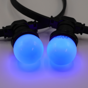 E27 gekleurde lamp 1W Blauw Ø45 Geschikt voor prikkabel