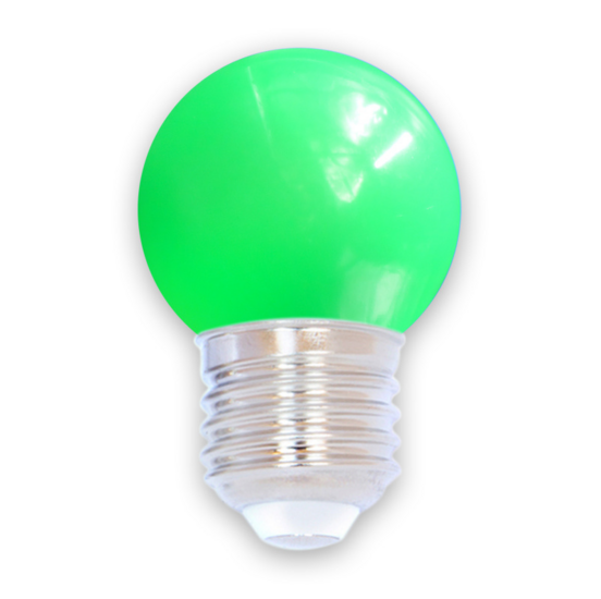 E27 gekleurde lamp | 1W | Groen | Ø45 | Geschikt voor prikkabel - Image 3