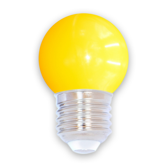 E27 gekleurde lamp | 1W | Geel | Ø45 | Geschikt voor prikkabel - Image 3