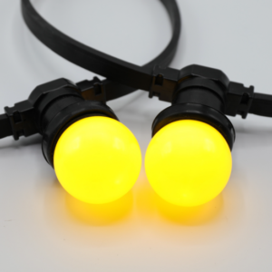 E27 gekleurde lamp 1W Geel Ø45 Geschikt voor prikkabel