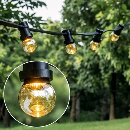 LED lamp | E27 | 1W | 2650K warm wit | Polycarbonaat kap | Voor prikkabel – Image 2