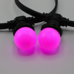 Ampoule colorée E27 1W Rose Ø45 Convient pour guirlande lumineuse