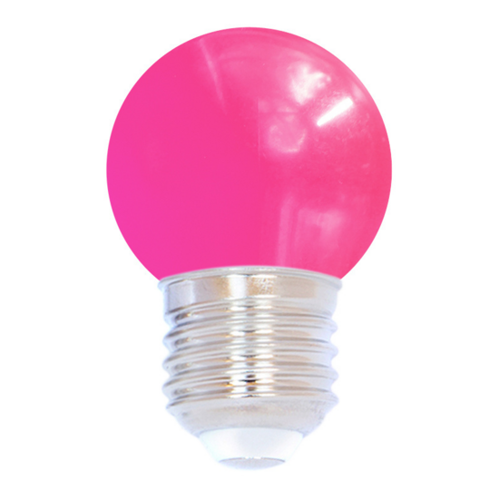 E27 gekleurde lamp | 1W | Roze | Ø45 | Geschikt voor prikkabel – Image 3
