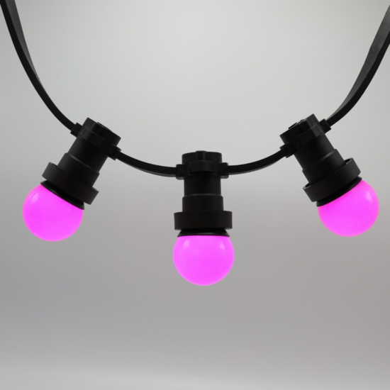 E27 gekleurde lamp | 1W | Roze | Ø45 | Geschikt voor prikkabel – Image 4