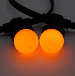 E27 gekleurde lamp 1W Oranje Ø45 Geschikt voor prikkabel