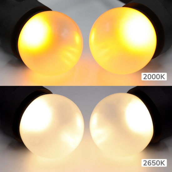 E27 led lamp | 1W | 2650K | Matte kap | Ø45 | Geschikt voor prikkabel – Bild 3