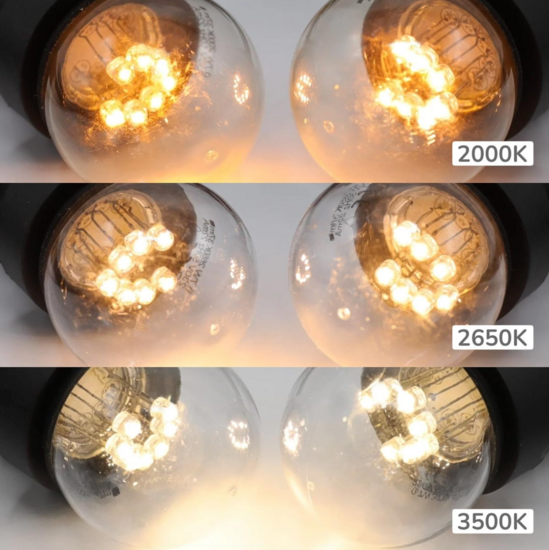 E27 led lamp | 0,7W | 3500K | Led op korte stokjes | Geschikt voor prikkabel - Afbeelding 3