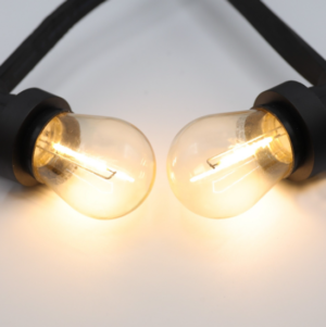 Dimbare led lamp E27 1W 2700K warm wit Polycarbonaat kap voor prikkabel