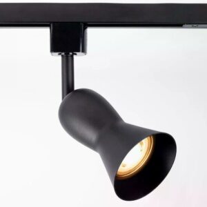 Zwarte 1-fase railspot Elle met GU10 fitting