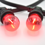 E27 farbige Lampe 1W Rot Gerade Glühfaden Geeignet für Lichterkette