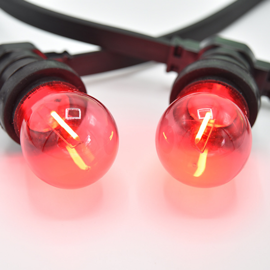 E27 farbige Lampe 1W Rot Gerade Glühfaden Geeignet für Lichterkette
