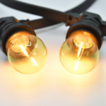 E27 farbige Lampe 1W Gelb Gerades Filament Geeignet für Lichterkette